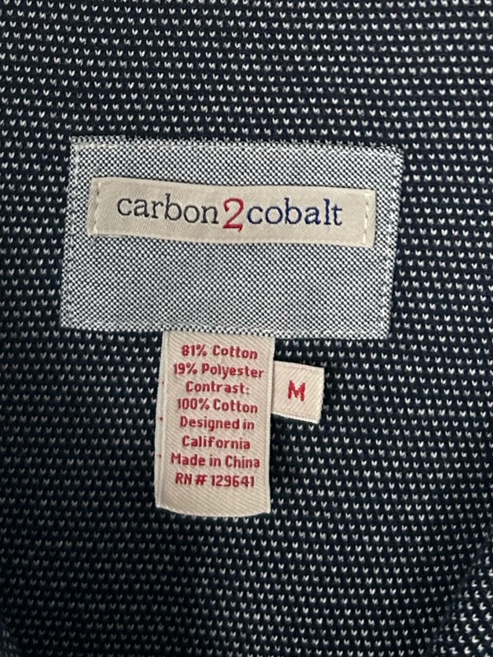 Carbon2Cobalt Mens Size M Short Sleeve Textured Knit Button Down Shirt - Picture 3 of 12